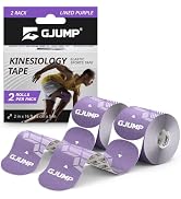 GJUMP Kinesiology Tape, 40 Count Precut Strips 2 Rolls Original Cotton Tape | Elastic Athletic Ta...