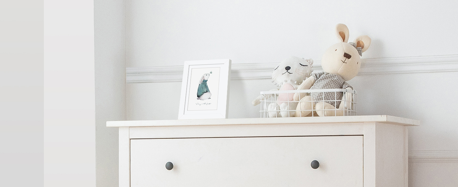 white frame
