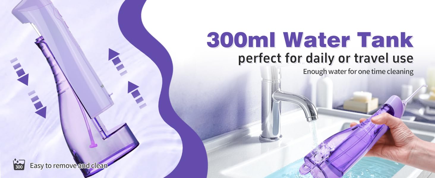 TOVENDOR Electric Water Flosser 300ml Water Tank