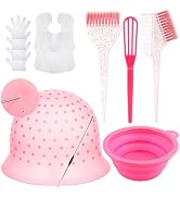 YOOVR 12PCS Hair Bleach Highlighting Kit with Hair Dye Brush and Bowl Set, Pre-Punched Silicone H...