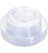 FLOWERCAT 60PCS Clear Plastic Plates - Disposable Clear Plates Heavy Duty for Party/Wedding - Inc...