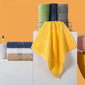 yellow hand towel