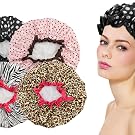 TCOTBE 4 Pieces Waterproof Shower Cap