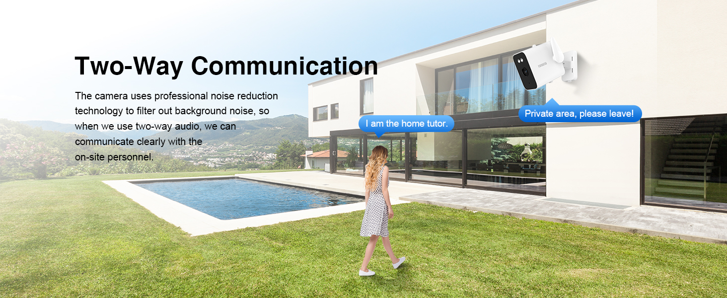 2K Outdoor WiFi BulletCam 5000mA Built-in Batt PowerOutage Human Detection Alexa SD Cloud ONVIF RTSP