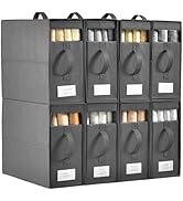 Bed Sheet Organizers and Storage,8 Pack Linen Closet Organizers and Storage, Foldable Bedding Sto...