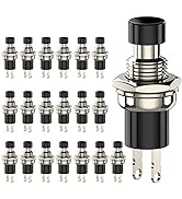 DIYhz Momentary Push Button Switch, 1A 250VAC SPST Mini Pushbutton Switches Normal Closed (NC) Bl...