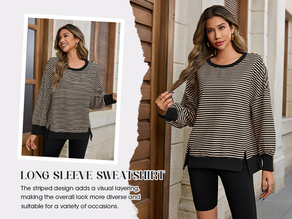 Fisoew Women's Fall Oversized Sweatshirt