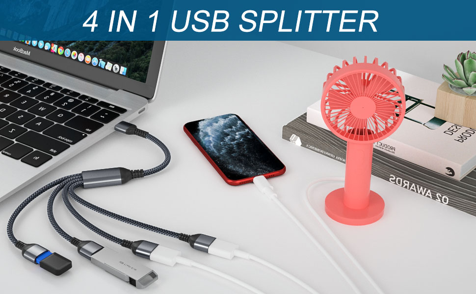 USB Male to four USB Male Cable