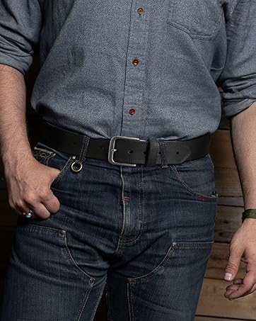 mens belt casual black full grain leather genuine real top gift mens accessories