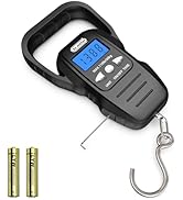 Dr.meter Fish Scale - Upgraded Backlit LCD Display Digital Scale with Built-in Measuring Tape - 1...