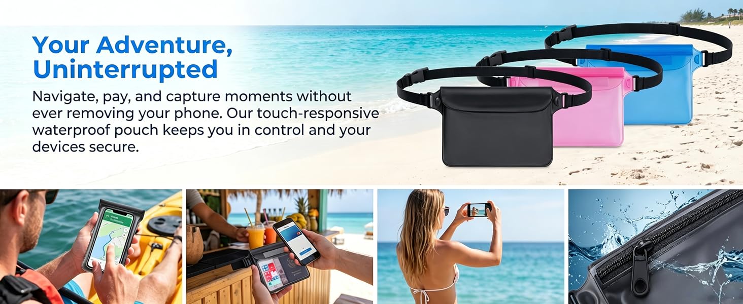 Waterproof Pack,Phone Pouch Dry Bag for Passport Wallet Purse,Floating Waterproof Bags for Travel