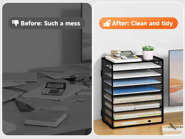 desktop paper tray organizer