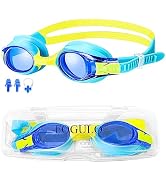 FOGULO Goggles for Kids 4-14, 1 Pack Anti Fog Swimming Goggles with UV Protection, Kids Swim Gogg...