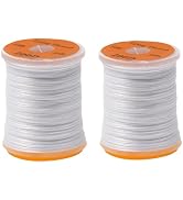 Czhotg 2Pcs White 100Yard 200D UV Big Fly Thread Premium Strong Fly Tying Thread Spool Salmon Bas...