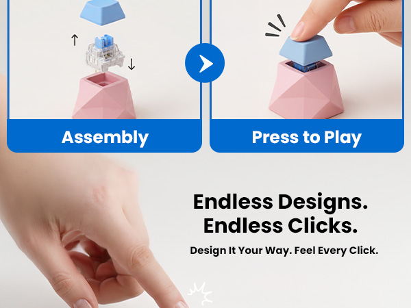 mechanical keyboard clickers button insert for 3d prints clicky switches fidget 3-d printed