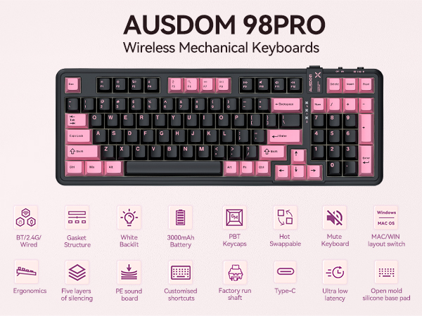 pink gaming keyboard