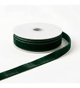 IDONGCAI Velvet Ribbon Spool-Velvet Trim, Luxurious, Soft, and Versatile Craft Ribbon (Emerald Gr...