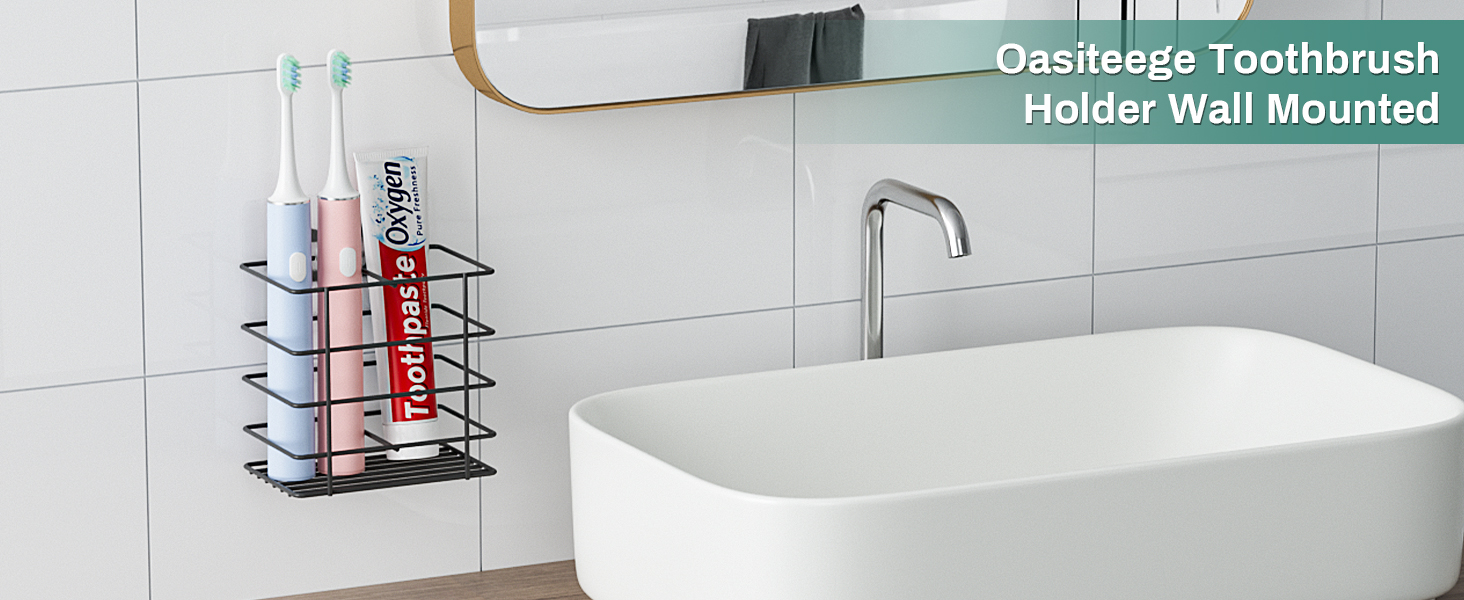 Adhesive Toothbrush Holder Wall Mounted