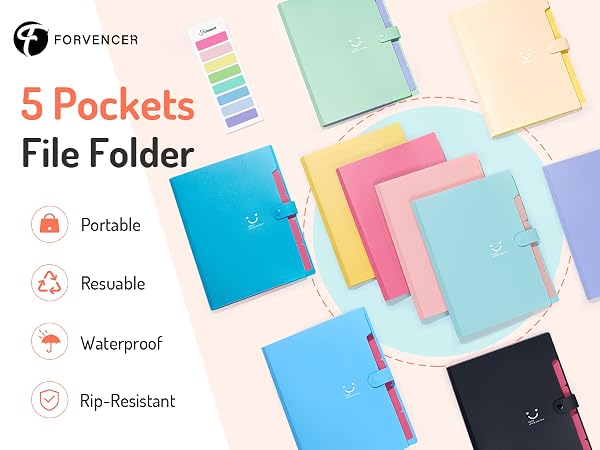5 Pockets File Folder