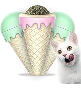 Leo's Paw Catnip Ice Cream Cone Toy 3pcs Safe & Natural Dietary Fibers That Can Reduce Stress & A...
