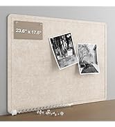 Baysola Large Felt Bulletin Board for Wall, 24"x18" Frameless Picture Board, Soft Felt Cork Board...