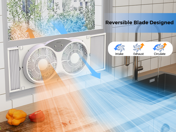 window fans with exhaust and intake