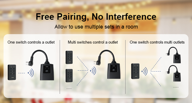 remote outlets with remote control