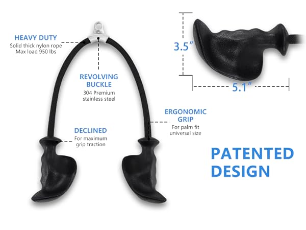 Tricep Rope with Ergonomic Handles