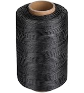 KAQRHFT Sewing Thread, Leather Upholstery 328 Yards 1200D/0.8mm Round Waxed Thread for Leather Se...