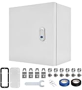 CXCESNS Outdoor Electrical Box 16 x 16 x 8”D NEMA 4X Enclosure Steel Box, Waterproof & Dustproof ...