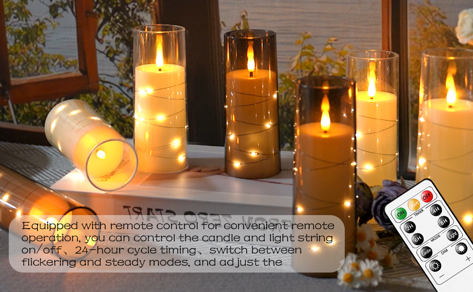 flameless candles with remote rechargeable candles