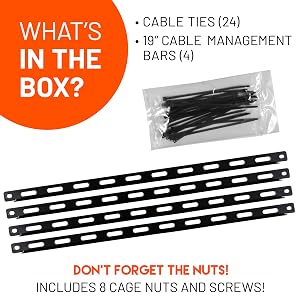patch manager solution mounting screws cage nuts zip ties startech.com