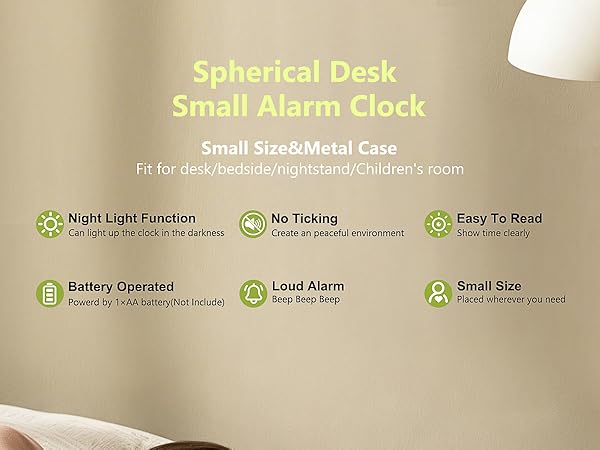Azxb Analog Alarm Clock