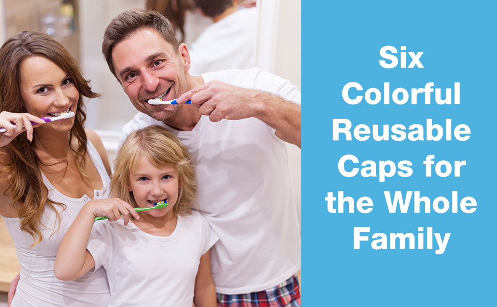 Tilcare's self sealing toothpaste cap comes in six colors that the whole family will love.