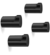 bsdonte Wood Wall Hooks, 4 Pack Black Decorative Coat Hooks Wall Mounted, Heavy Duty Entryway Hat...