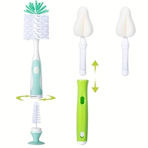Hidden silicone detail cleaner interchangeble brush head