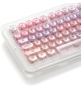 OHY XVX Sunset Purple Gradient Transparent Keycaps, MOA Profile 125 Keys PC Shine-Through Keycaps...