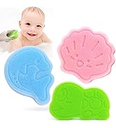 DANCELF Baby Bath Sponge, Natural Cute Shapes Soft Shower Sponges for Bathing, Bathtub Foam for I...