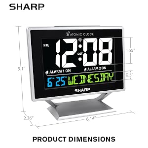 alarm clock size atomic easy to use clock