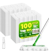 Clean Beastie 100 Count Heavy Duty Dry Cloths Compatible with Swiffer Sweeper Mop, Disposable Mop...
