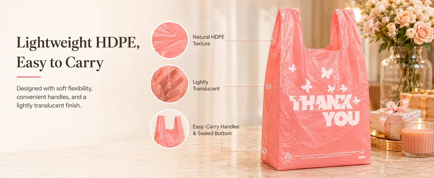 Pink Plastic bag