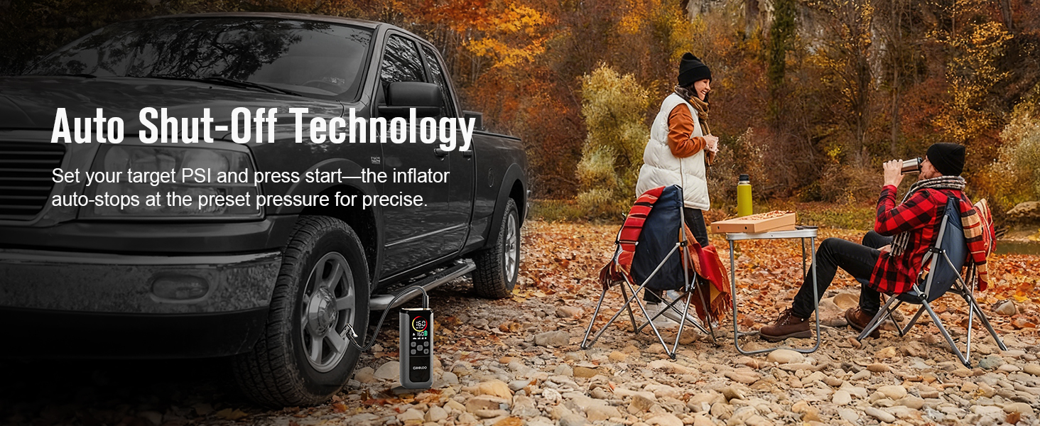Auto Shut-off tire inflator