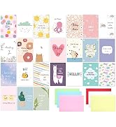Nihuecne 24 Pack Thinking of You Cards Assortment with Self-adhesive Envelopes, 4