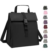GYEUKHAM Insulated Lunch Bag for Men/Women/Kids, Roll top Reusable Lunch Box with Adjustable Shou...