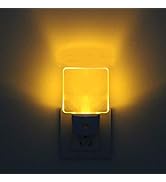 KINUR Night Lights Plug into Wall, UL Listed Soft Warm Amber Color Dusk to Dawn Sensor Plug in Ni...