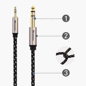 Cable Matters 3.5mm to 1/4 Inch TRS Audio Cable (1/8 Inch to 1/4 Inch Audio Cable)…