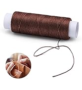 KAQRHFT 0.55 mm 54 Yards Round Waxed Thread, Waxed Thread for Leather Sewing, Leather Thread Wax ...