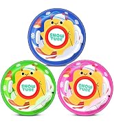Kids Snow Tube Sleds 3 Pack, 36" Inflatable Snow Sled, Heavy Duty PVC Sledding Tube Set with Rein...