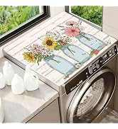 Washer Dryer Top Cover Mat, Non-Slip Laundry Room Decor, Laundry Room Kitchen Appliance Decor Pro...