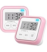 Timer, Kitchen Timers for Cooking Classroom Timer for Kids Teachers Magnetic Digital Timers 2 Pac...